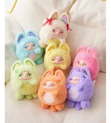 แบบสุ่ม 6936692730762 puff colorful ball family zipper crossbody bag blind box