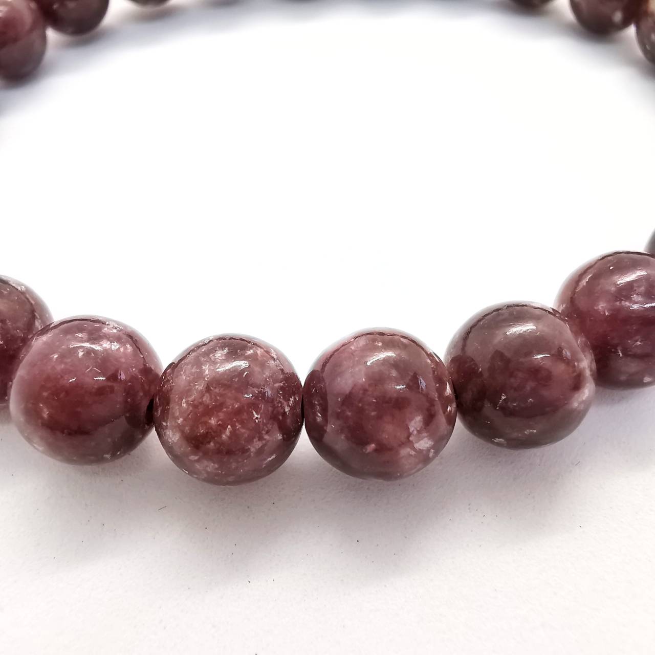 สร้อยข้อมือหินเลพิโดไลท์กับลาบราโดไลท์ Lepidolite+Labradorite