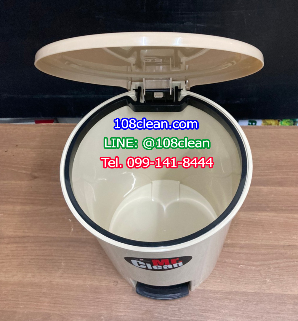 ถังขยะแยกประเภท เท้าเหยียบ ทรงกลม ขนาด 12 ลิตร