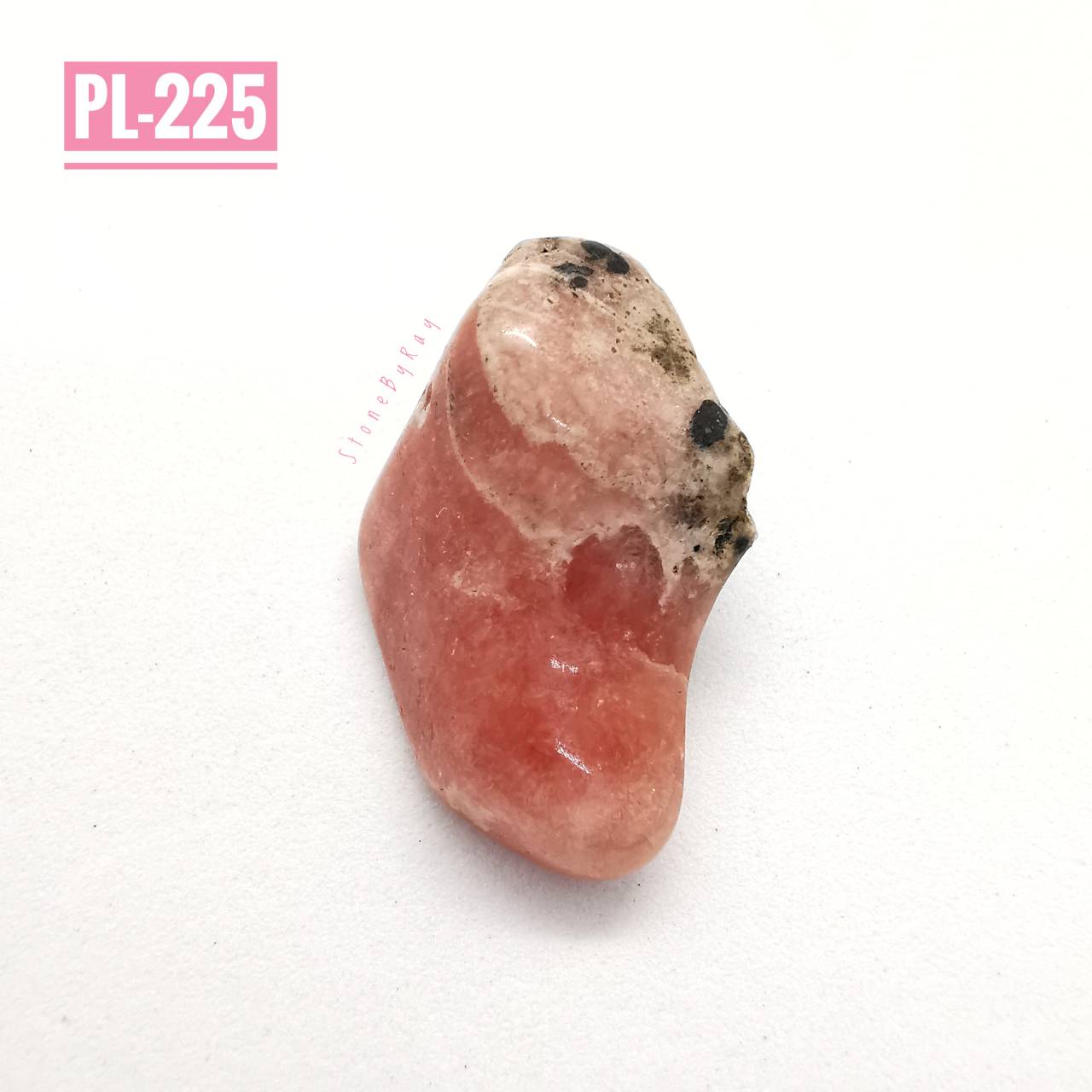 หินโรโดโครไซต์ขัดเงาทรงธรรมชาติ Rhodochrosite