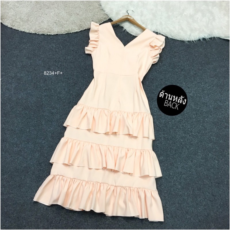 kudapy MaxiDress แม็กซี่เดรสยาว ไหล่ระบาย ผ้าไหมอิตาลี่ ใส่แล้วดูขับผิวสุดๆ