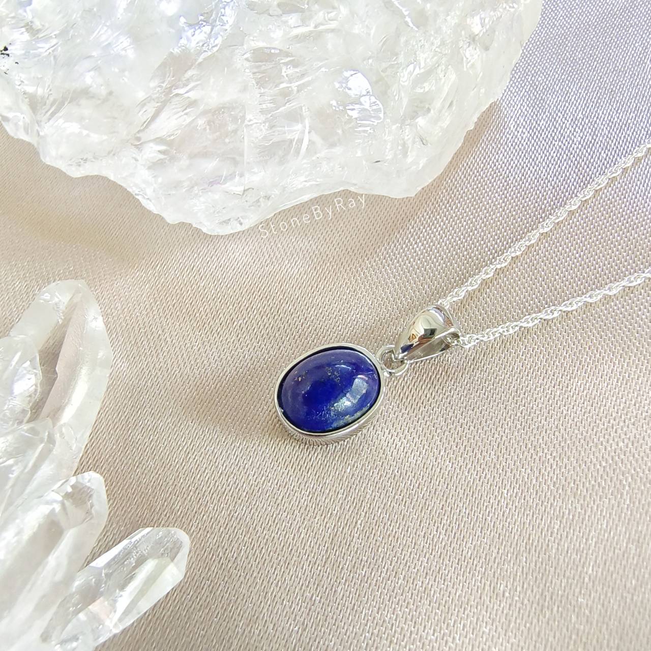 สร้อยคอเงินจี้หินลาพิสลาซูลี Lapis Lazuli