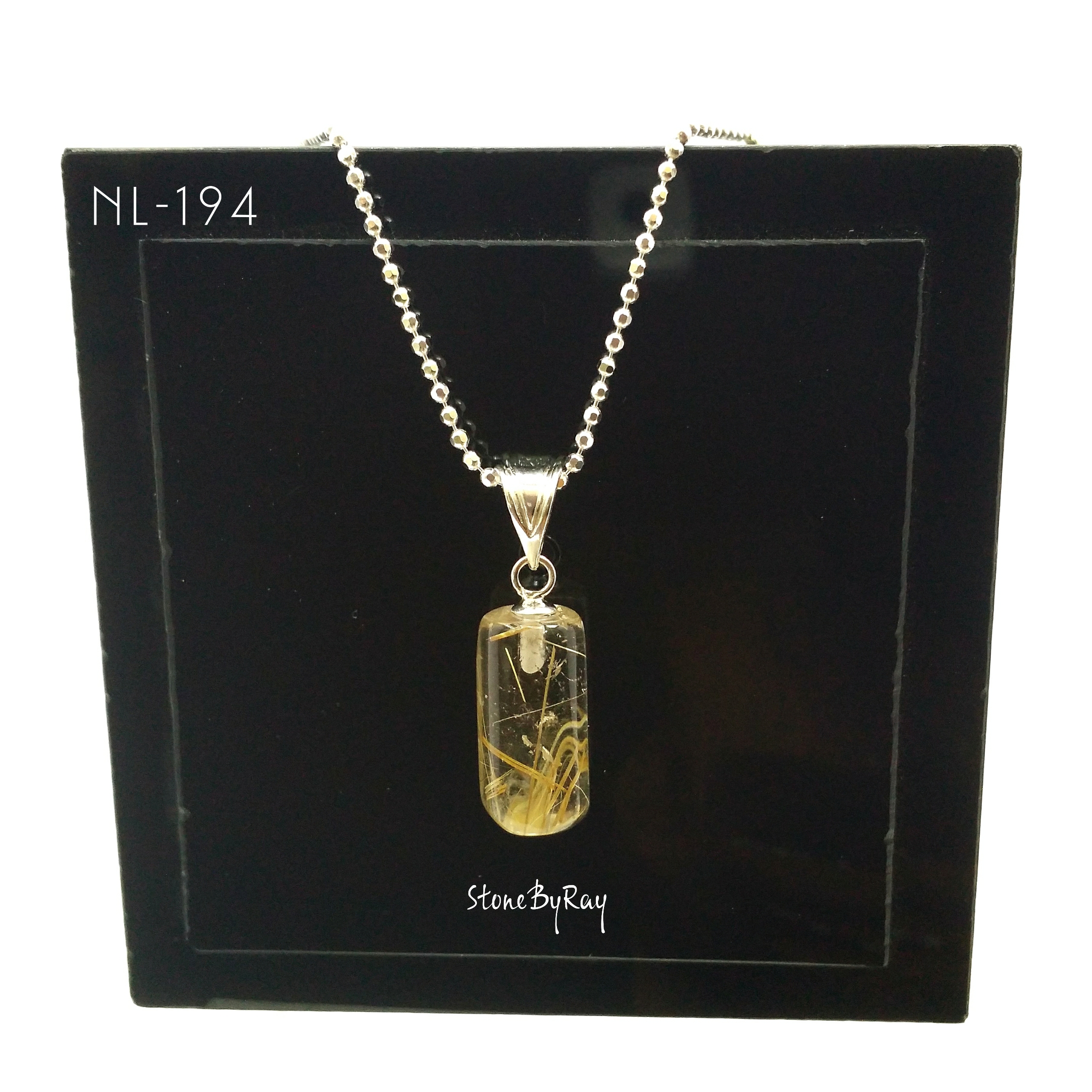 สร้อยคอเงินกับจี้เงินหินไหมทอง NL-194