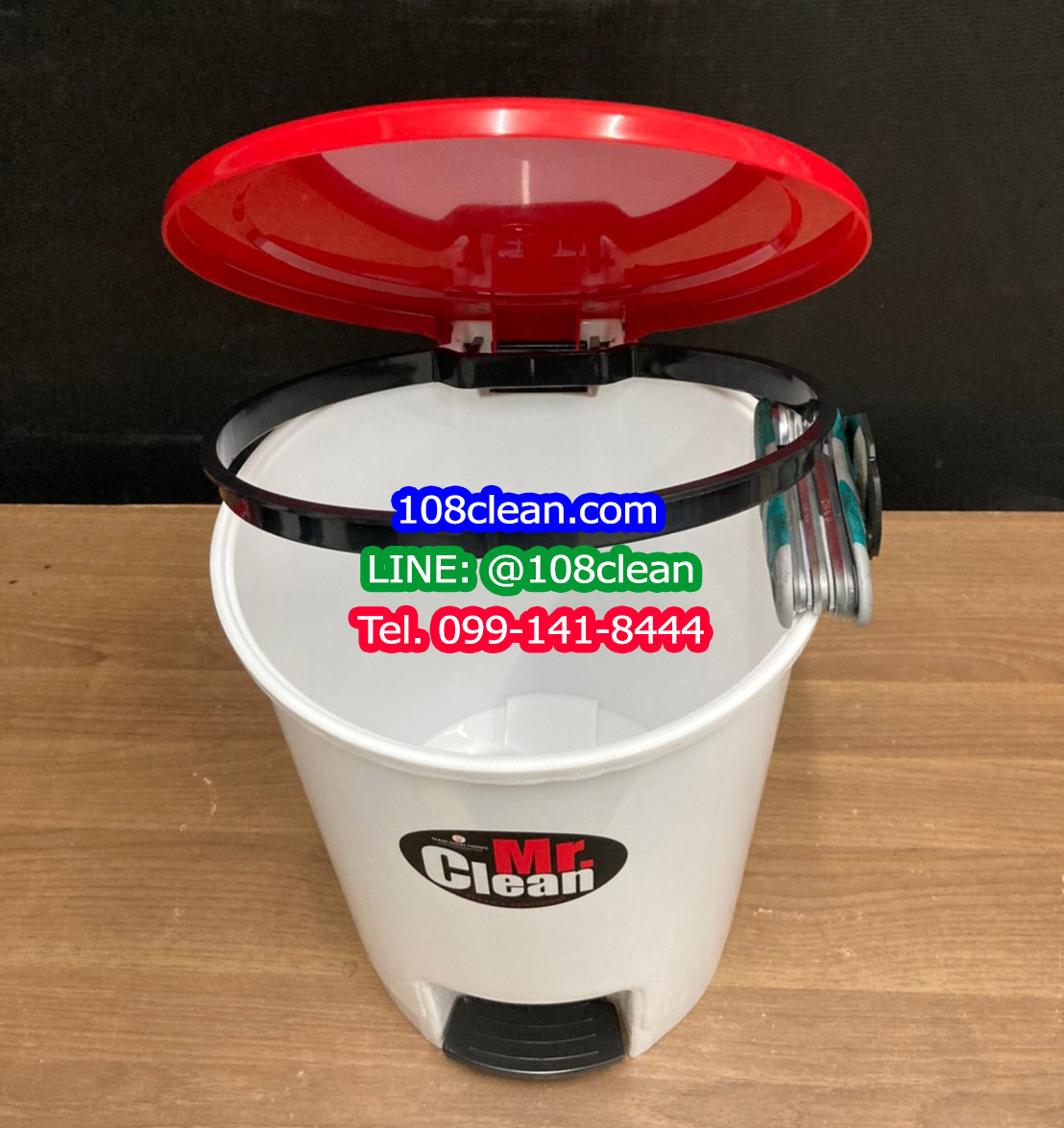 ถังขยะแยกประเภท เท้าเหยียบ ทรงกลม ขนาด 12 ลิตร