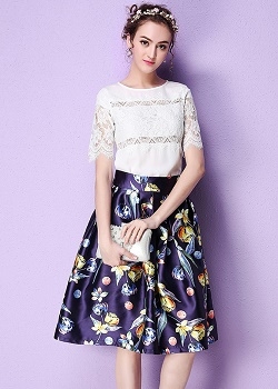เสื้อผ้าชีฟองเนื้อดีสีขาว