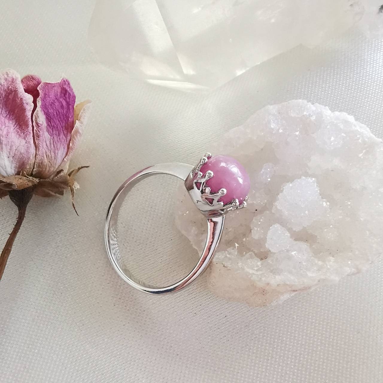แหวนเงินพลอยทับทิม Ruby