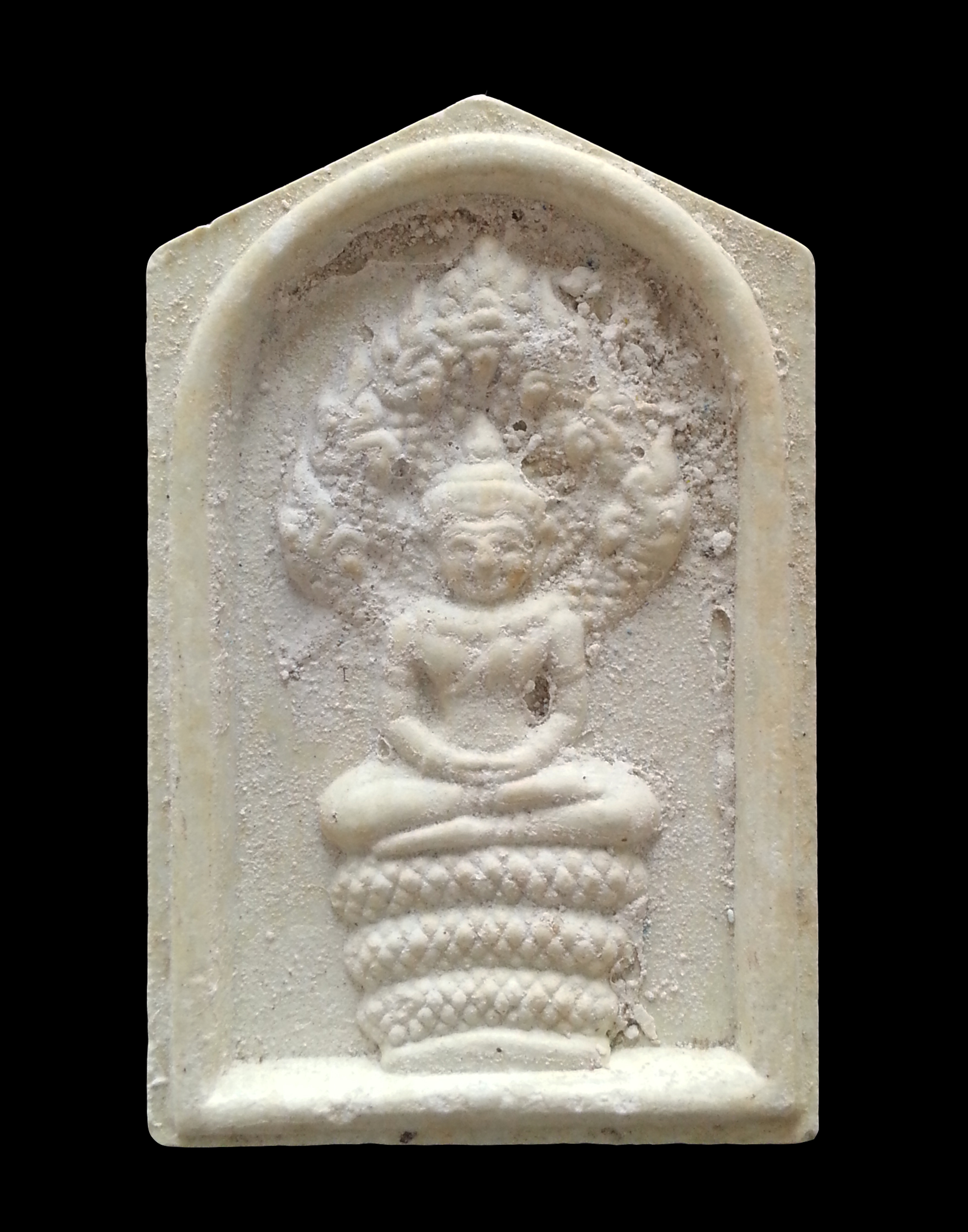 พระผงนาคปรกกันภัย หลวงปู่ม่น วัดเนินตามาก จ.ชลบุรี รุ่นมหามงคล ๘๘ ปี ๒๕๓๗
