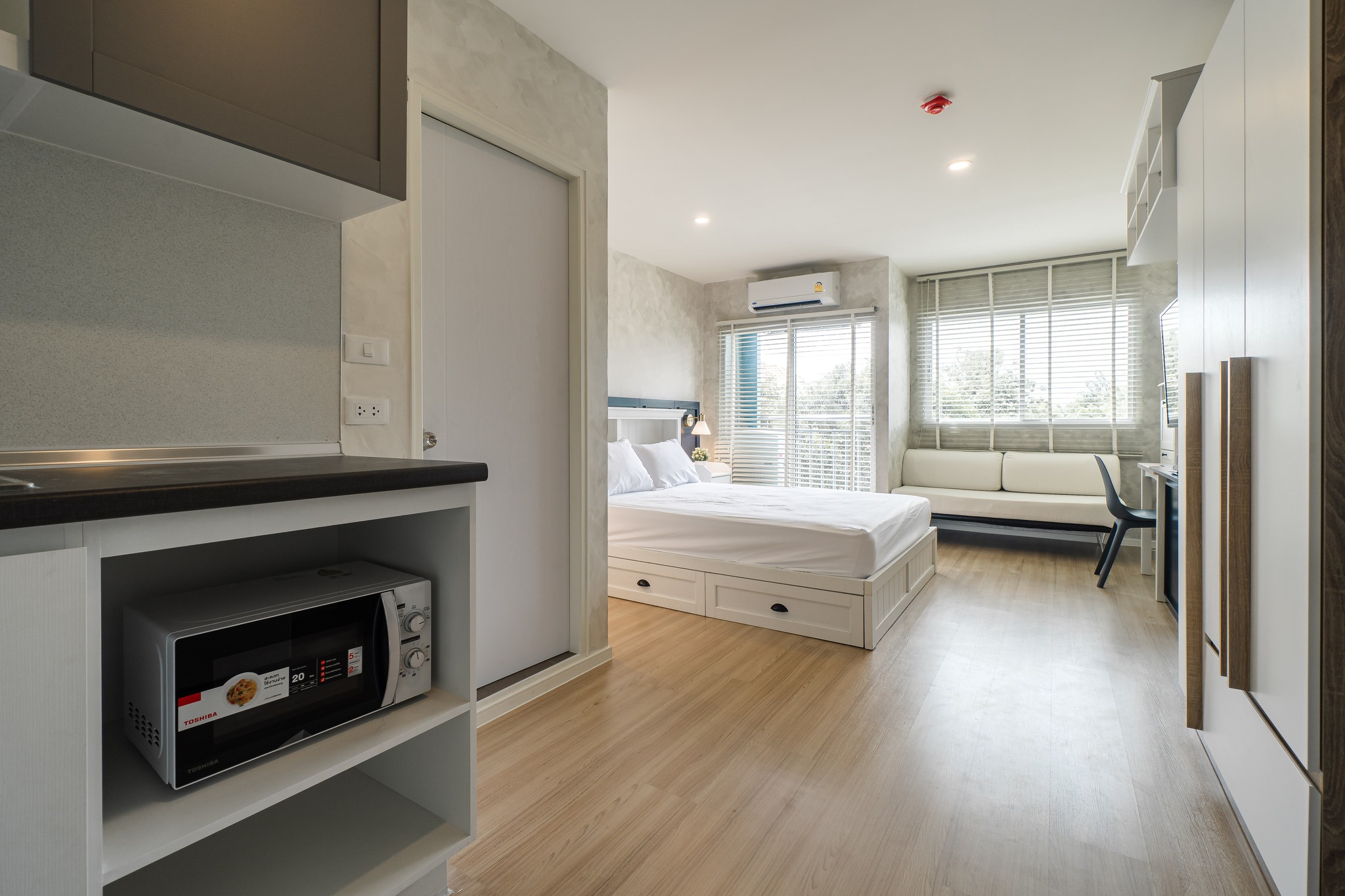 ให้เช่าคอนโด Lumpini Ville Chaengwattana 10 (ลุมพินี วิลล์ แจ้งวัฒนะ 10) โซน รถไฟฟ้าสีชมูโทรคมนาคมแห่งชาติและหลักสี่สีแดง ห้องแบบ Studio / 1ห้องน้ำ ขนาดห้อง 23 ตรม. ชั้น 3