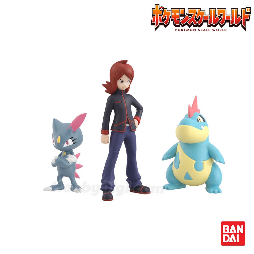 bandai candty toy 4570117913556 pokemon Scale World Johto Region Passerby Boy & Croconaw & Sneasel