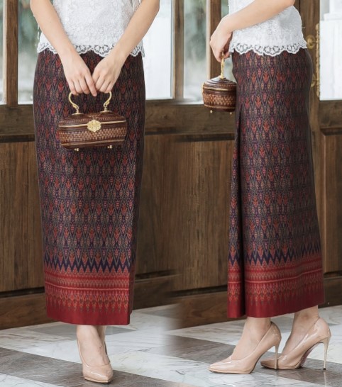 kudapy ผ้าถุงทอลายผ้าไหมแพรวากาฬสินธุ์สีชมพู,เขียว,สีเทาฟ้า,แดง,ม่วงงานเนียบ ผ้าทอลายอย่างดี เก็บเอวสวยมากค่ะ