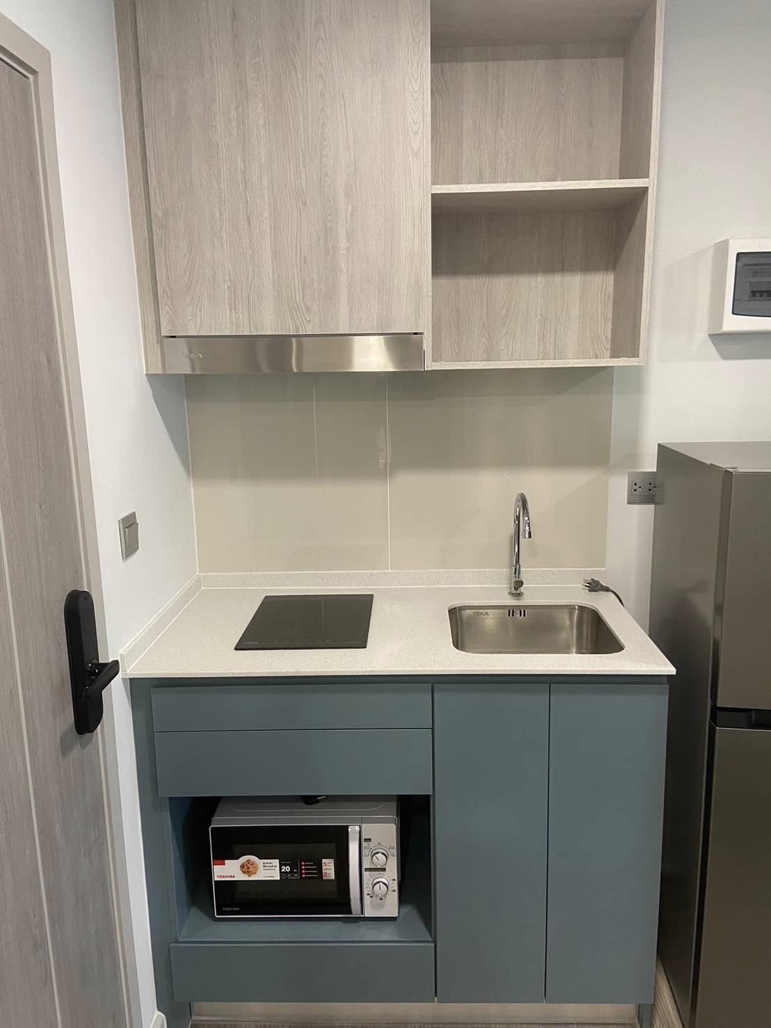 ให้เช่าคอนโด Kave Seed Kaset (เคฟ ซี้ด เกษตร) - โซนพื้นที่ ม.เกษตร BTS เสนา - ห้องแบบ 1ห้องนอน 1ห้องน้ำ - ขนาดห้อง 26 ตรม. ชั้น 4 ตึก B