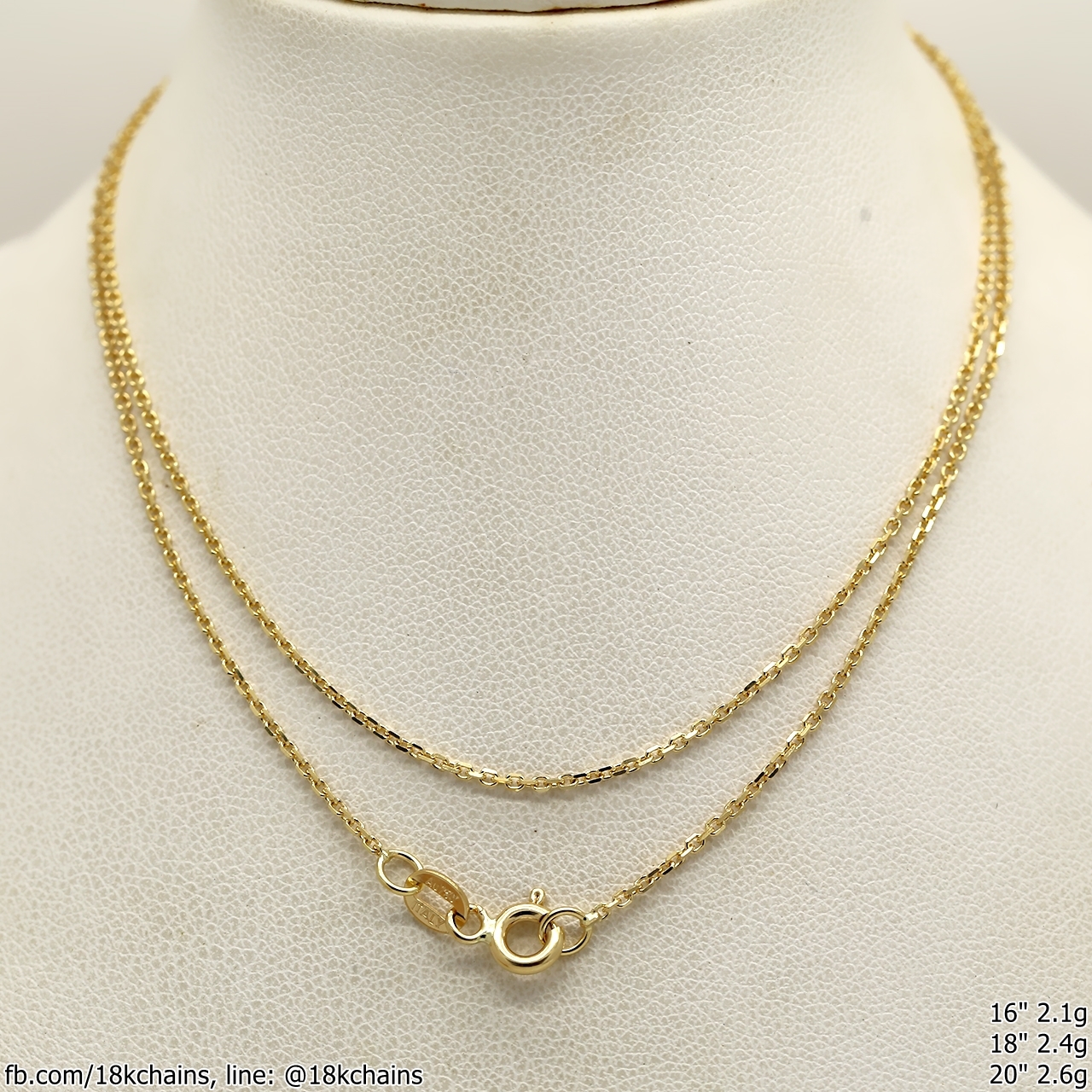 สร้อยคออิตาลี18kแท้ ลายคตกิต