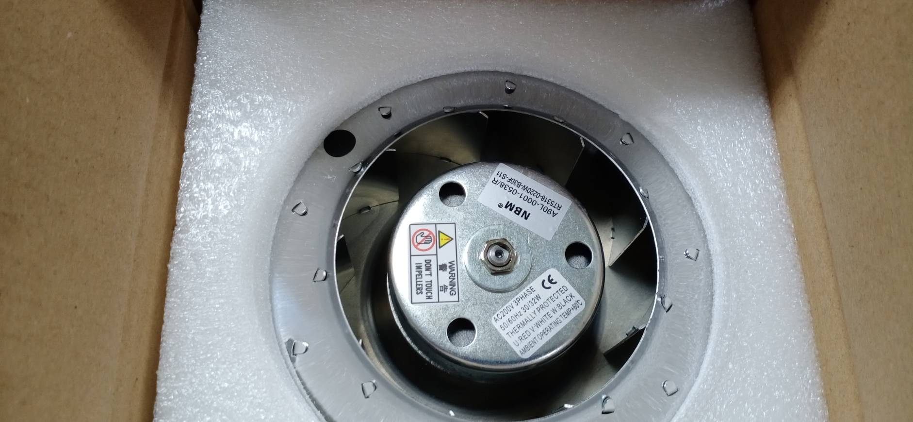 A90L-0001-0538/R / RT5318-0220W-B30F-S11 SPINDLE FAN MOTOR