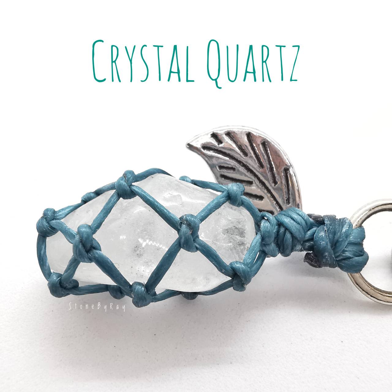 พวงกุญแจเชือกถักหินคริสตัลควอตซ์ Crystal Quartz