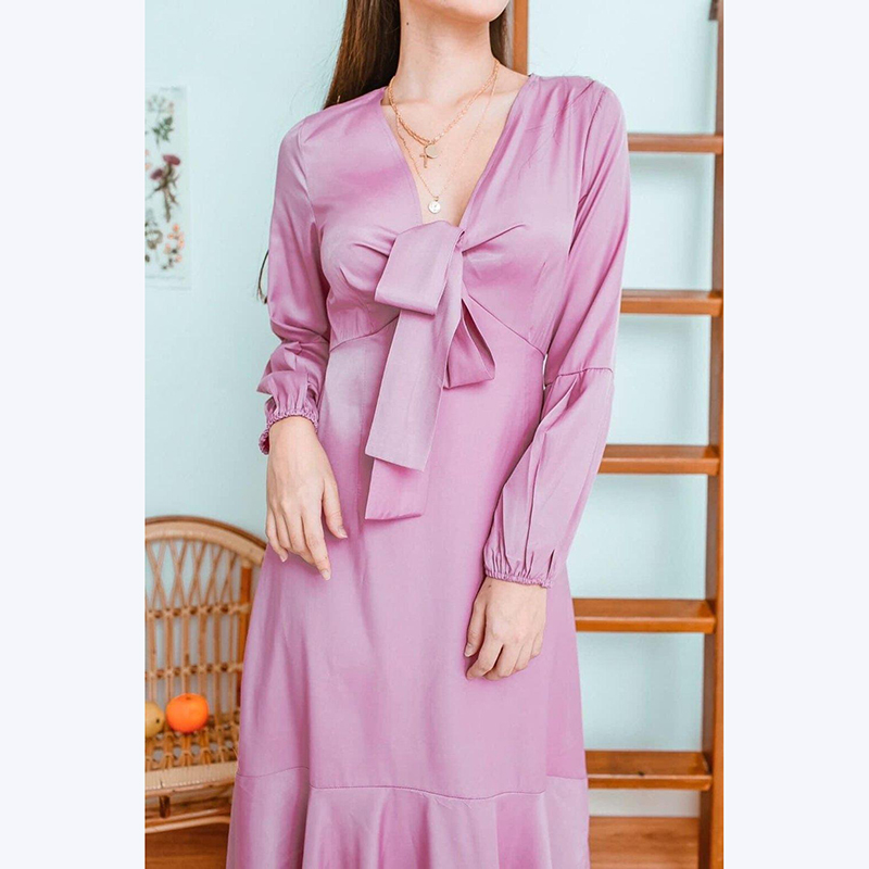 kudapy เดรสยาวสีชมพู,ขาว,เลือง,ส้มอิฐนื้อผ้าดี มีซับใน ใส่ได้ทุกลุค สวยทุกสี บอกเลยว่าแซ่บโดนใจสาวๆแน่นอนค่ะ