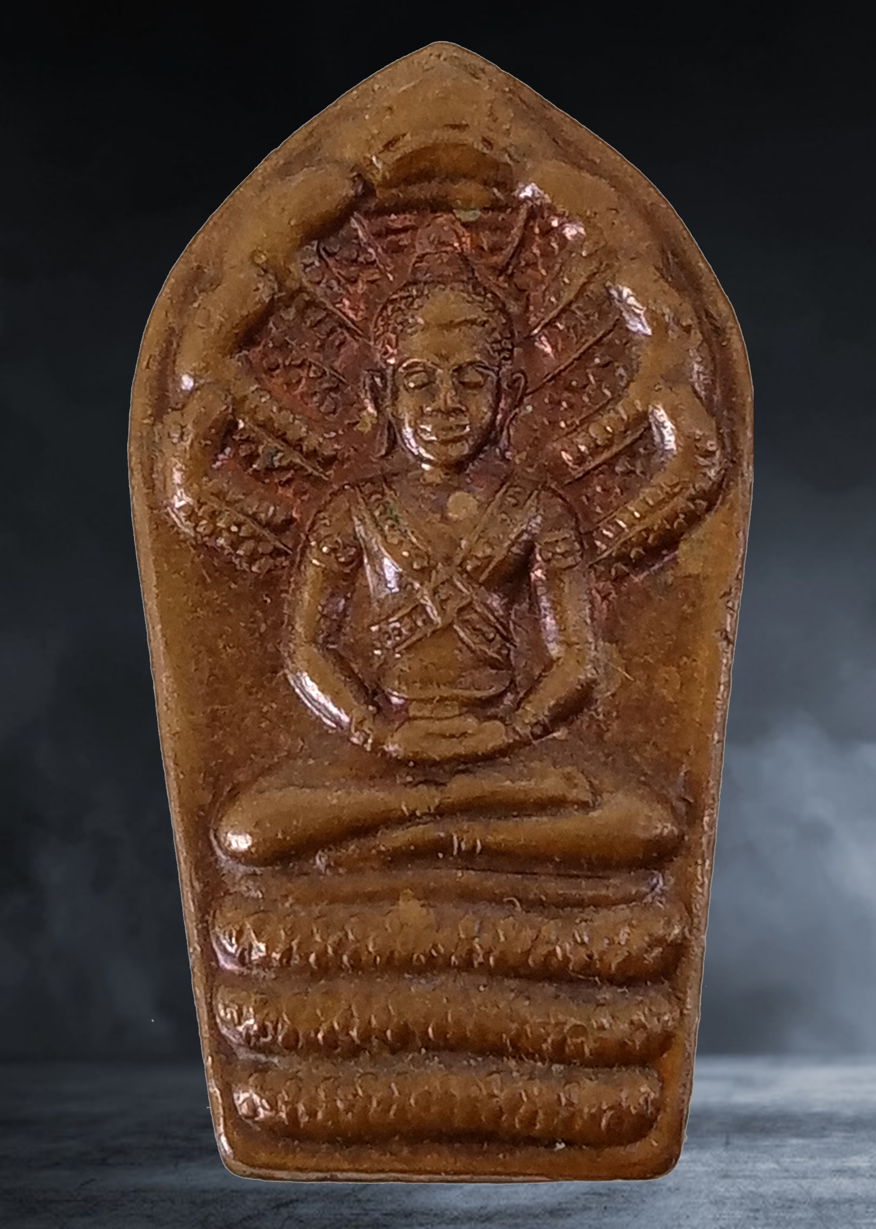 พระนาคปรกใบมะขาม ประตูสวรรค์ วัดทุ่งสะพาน จ.จันทบุรี เนื้อทองแดง