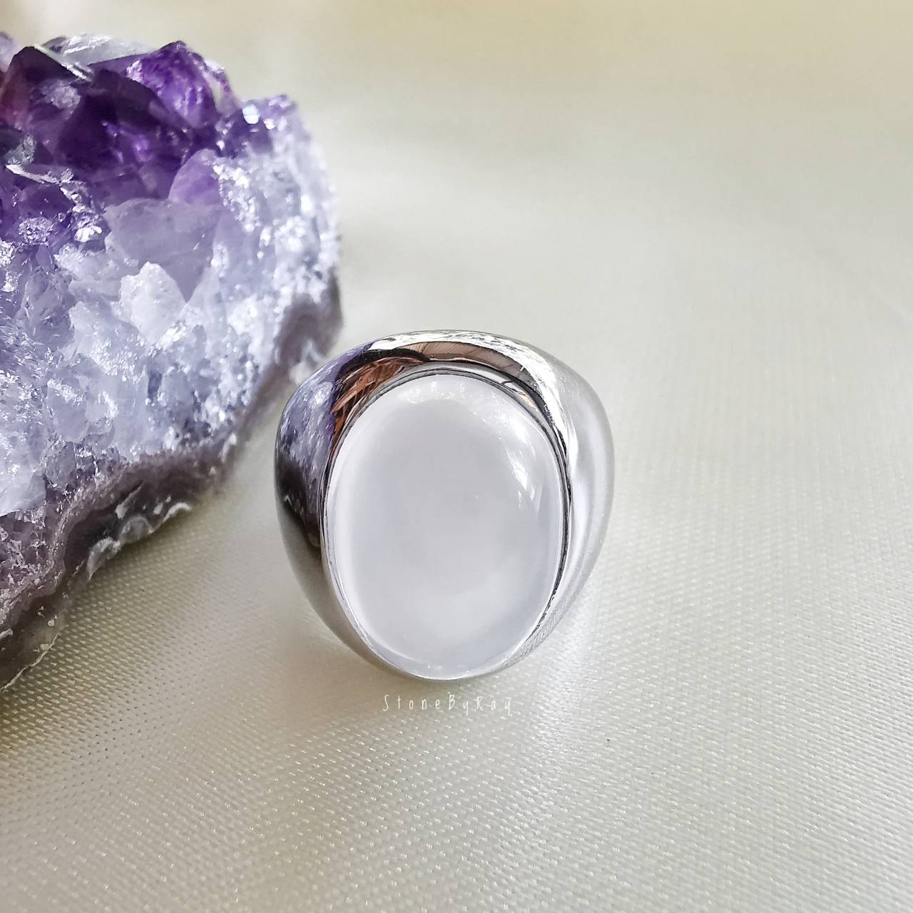 แหวนหินมิลกี้ควอตซ์ Milky Quartz