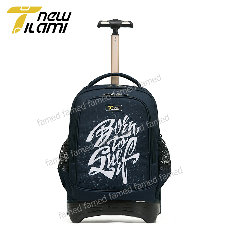 Tilami 18 นิ้ว กระเป๋าล้อลาก 3 ล้อ ขึ้นบันไดได้ สะพายได้ มีที่คลุมล้อ และแถมที่คลุมฝนทุกใบ