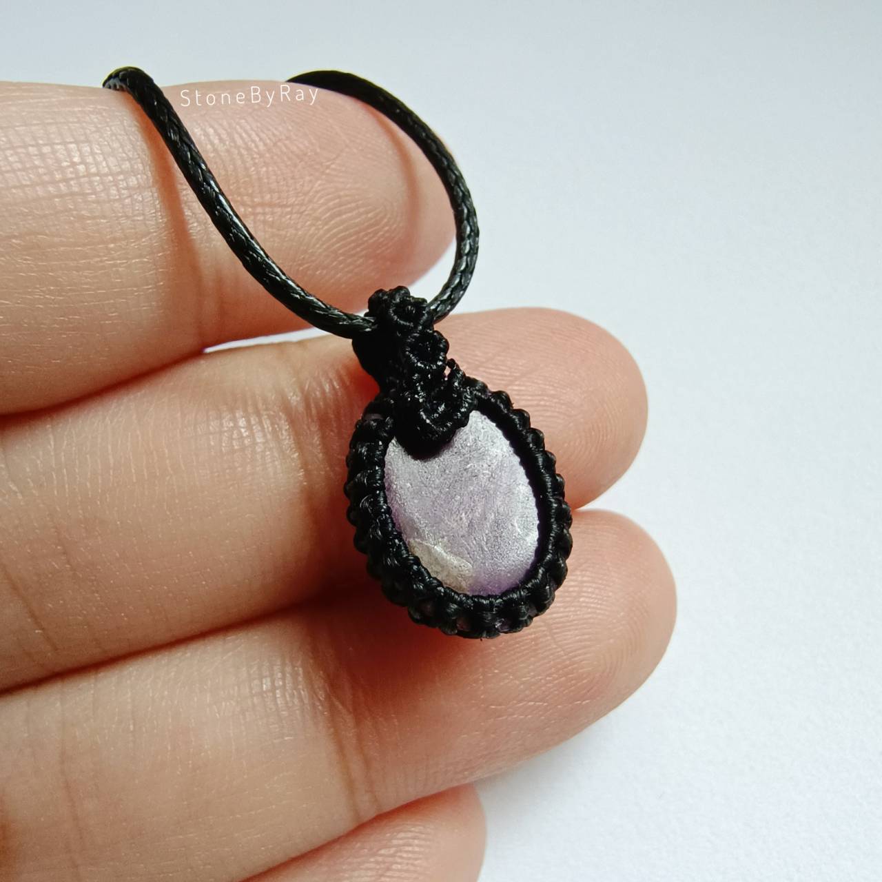 สร้อยคอจี้เชือกถักหินซูกิไลท์(Sugilite)