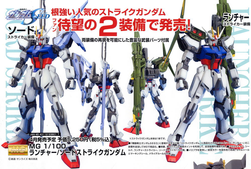 Bandai 4573102672346 MG Launcher/sword strike gundam 5000 เยน