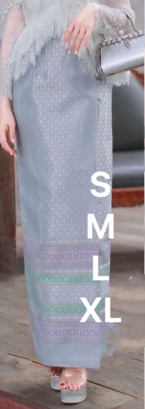 kudapy ผ้าถุงทอลายไทย ชุดผ้าไทยสีชมพู ,สีครีมทอง,สีน้ำเงินกรมท่า,สีเทา ใส่ไปงาน เข้าเซตกับเสื้อได้ดีมากค่ะ