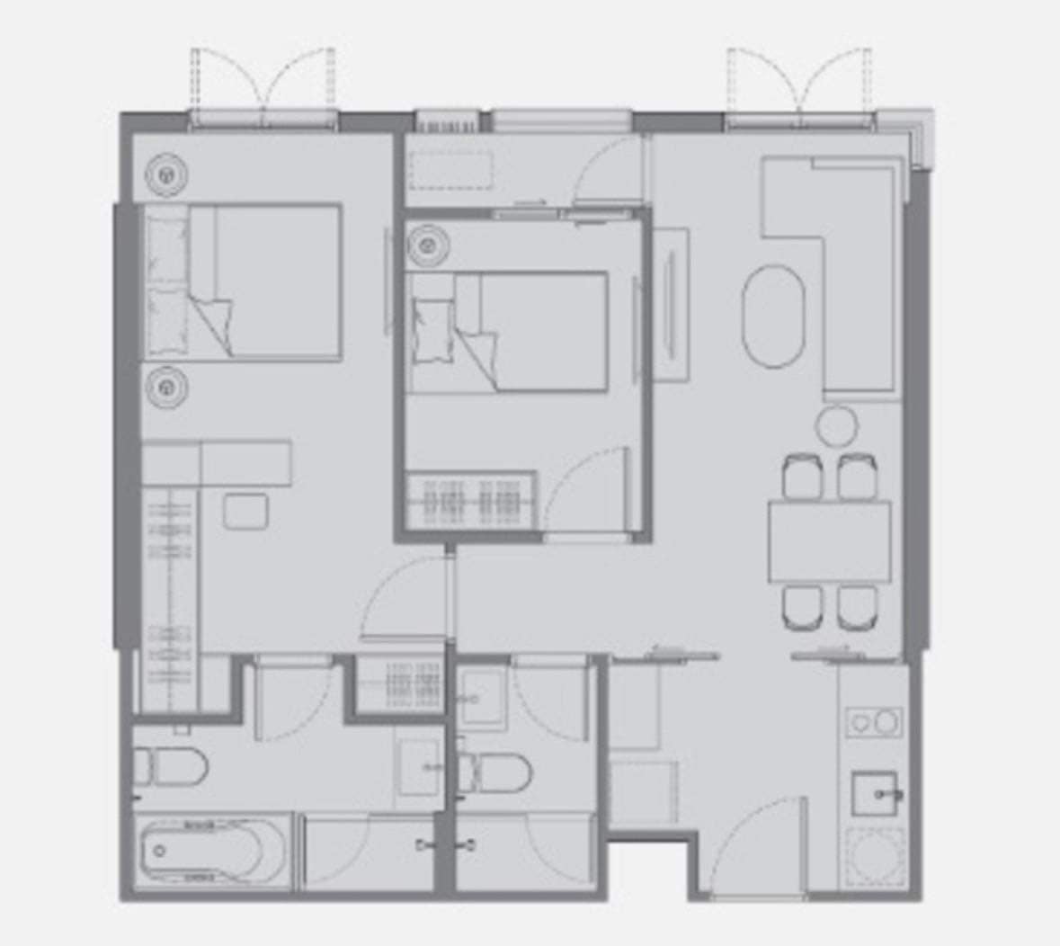 ให้เช่าคอนโด Chapter Thonglor 25 (แชปเตอร์ ทองหล่อ 25) - 2ห้องนอนห้องใหม่พร้อมเข้าอยู่ - การเดินทาง: มีรถรับส่งให้ BTS Prompong และ BTS Thonglor