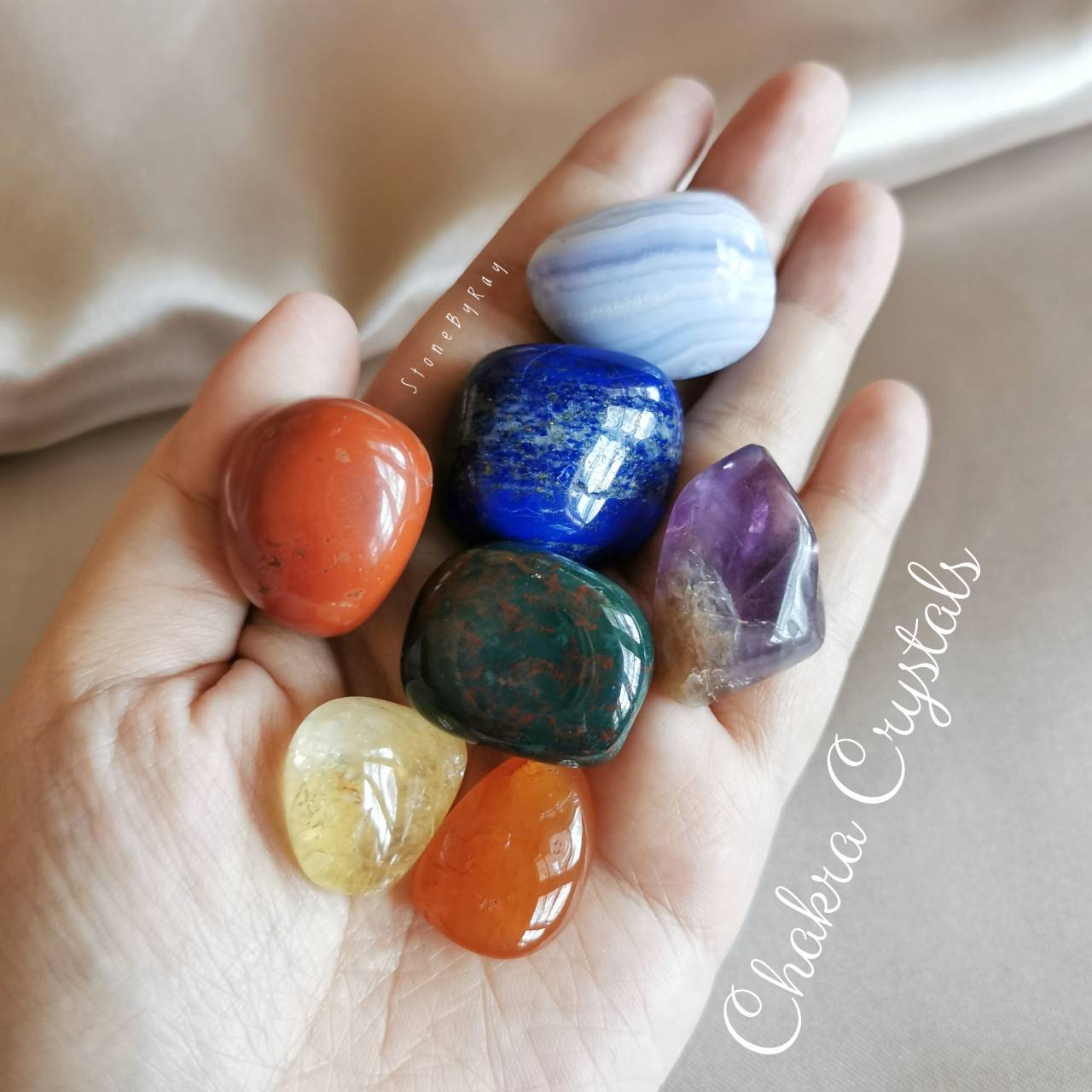 หินจักระขัดเงา7ชนิด (Chakra Stones)