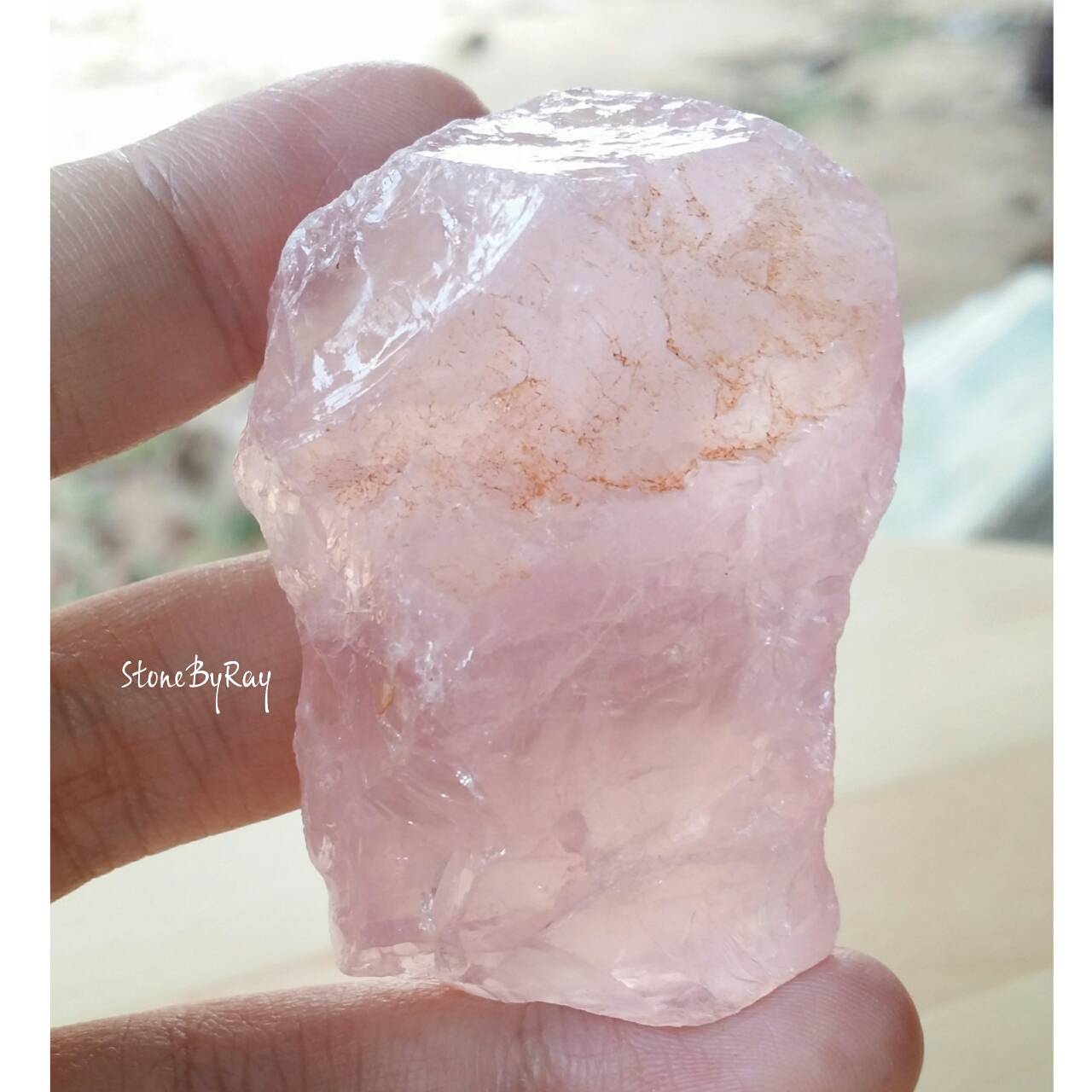 หินโรสควอตซ์ก้อนธรรมชาติ(Rose Quartz)