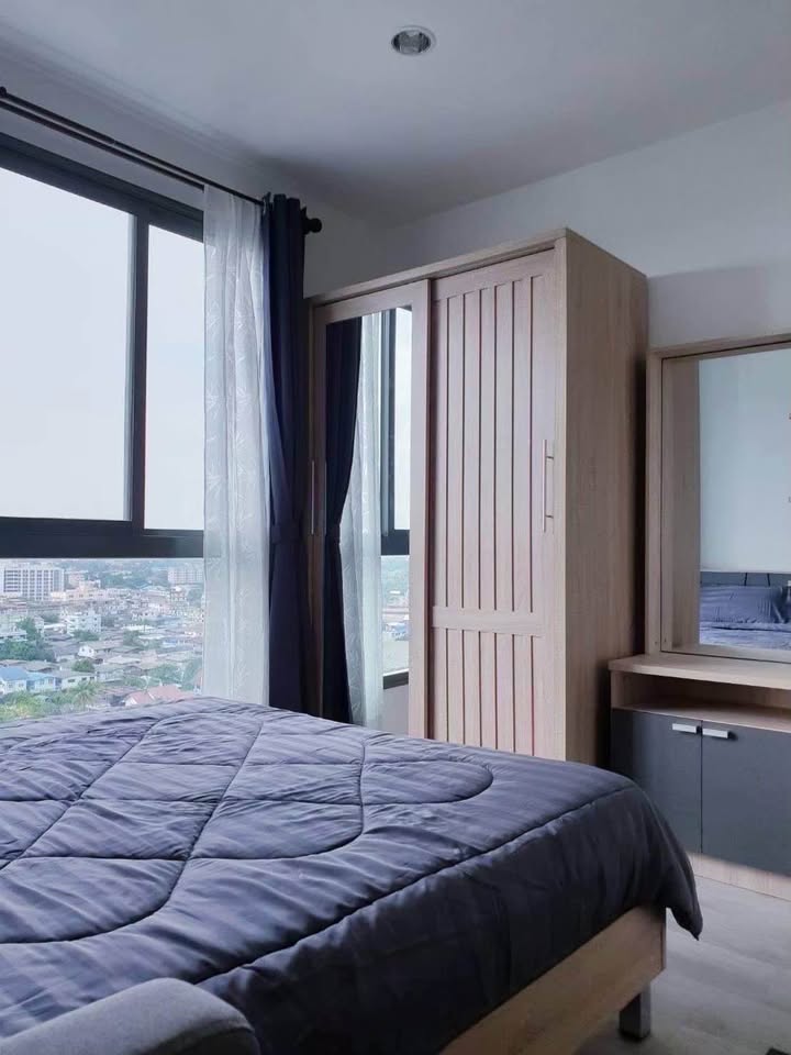 คอนโด IDEO Mobi Charan Interchange (ไอดีโอ โมบิ จรัญ-อินเตอร์เชนจ์) High Rise โซนพื้นที่ MRT บางขุขนนท์ ให้เช่าห้องแบบ Studio 1ห้องน้ำ ขนาดห้อง 28 ตรม. ชั้น 16