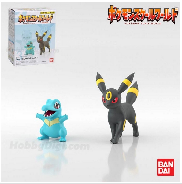 Bandai 4570117920141 POKÉMON SCALE WORLD JOHTO REGION TOTODILE & UMBREON W/O GUM(RE-OFFER)