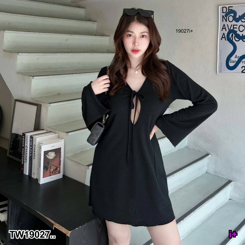 kudapy เดรสสายฝอแขนยาว สวยที่ผ้าก่อนเลยค่ะ มีลาย เท้กเจอร ผ้านุ่มใส่สบาย ไปทะเล