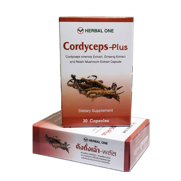 Cordycpes-Plus ตังถั่งเฉ้าพลัส 30 แคปซูล โสม+เห็ดหลินจือ