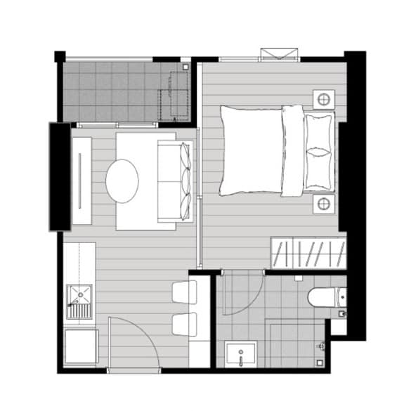 ปล่อยเช่าคอนโด Chapter One Shine Bangpo (แชปเตอร์ วัน ชายน์ บางโพ) - ห้องใหม่เอี่ยมอยู่โซนไพรเวท ทั้งโซนมี 3 ห้อง - การเดินทาง MRT บางโพ