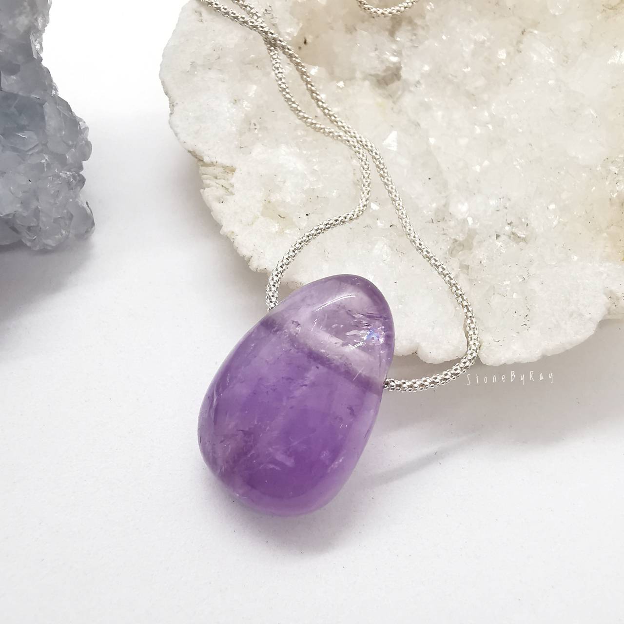 สร้อยคอเงินจี้หินอเมทิสต์ Amethyst