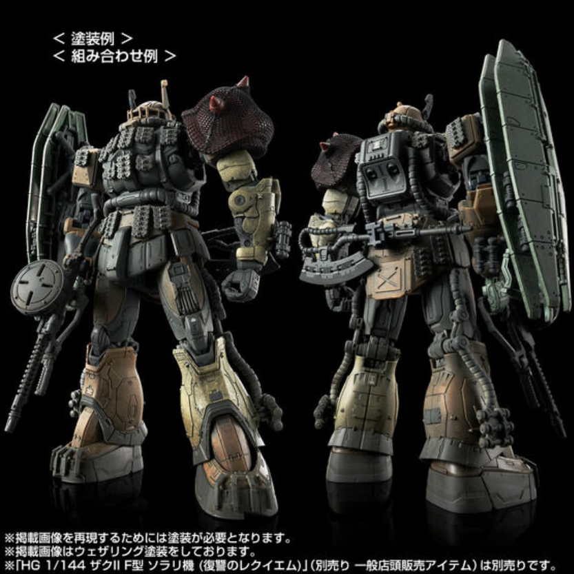 Bandai P-bandai 4573102672841 HG 1/144 ZAKU II F Type CHUBS & KALE UNDENTIFIED SOLARI Custom Parts Set [ RFV ]