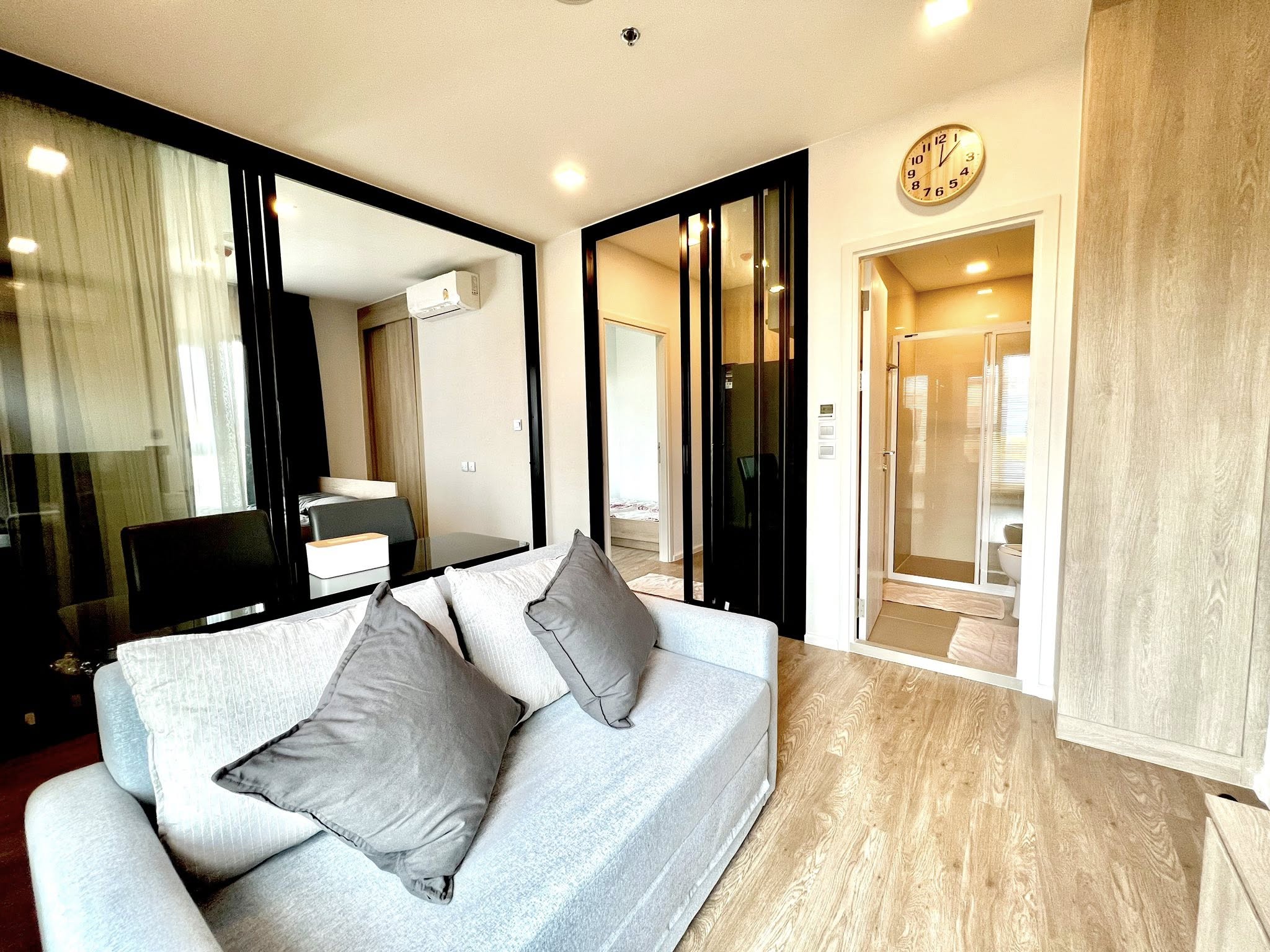 High Rise โซนพื้นที่ BTS อ่อนนุช ให้เช่าห้องแบบ 2ห้องนอน 1ห้องน้ำ 1ครัวปิด คอนโด Modiz Sukhumvit 50 (โมดิซ สุขุมวิท 50) ขนาดห้อง 35 ตรม. ชั้น 4 ตึก A