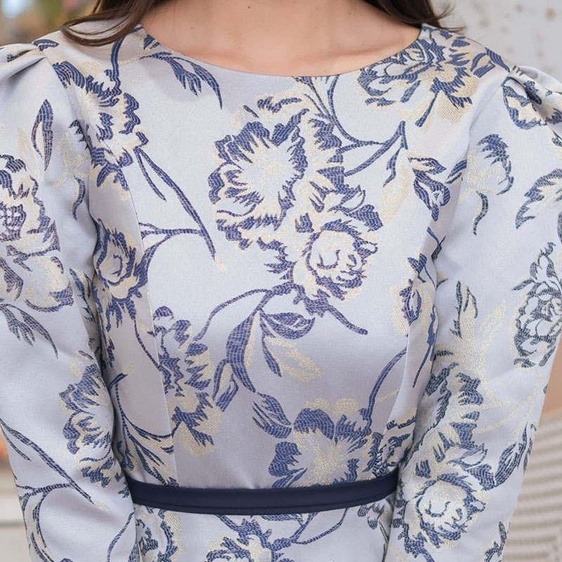 kudapy เดรสสั้นสีเทา กระโปรงบาน ทรงสวย มีเข็มขัดในตัว เดรสใส่ออกงาน ทำงาน