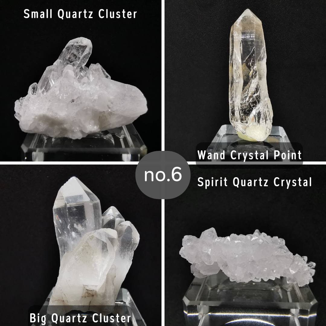 ชุดหินคริสตัลควอตซ์4ชนิด (4 of a Kind Natural Quartz Collection)