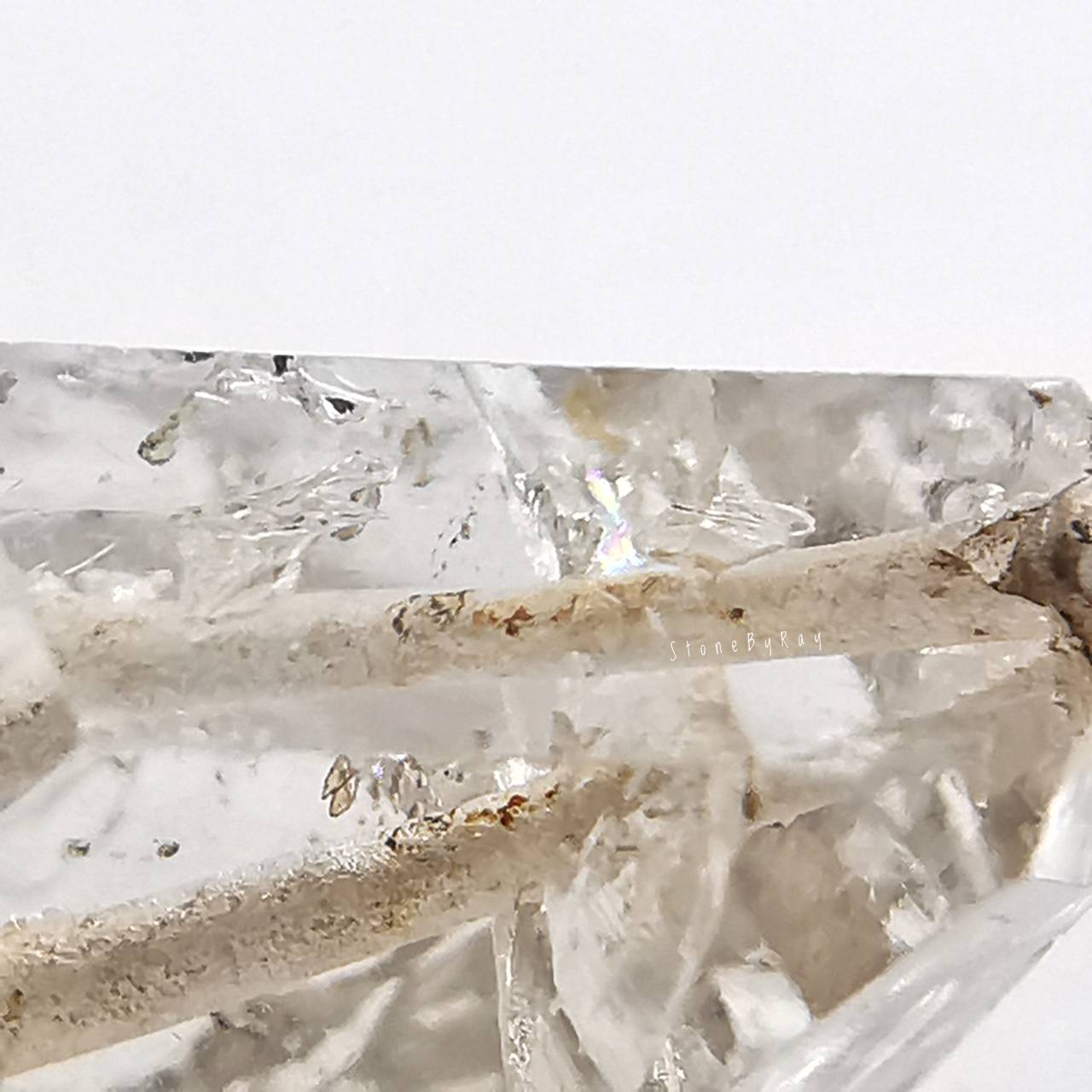 สร้อยคอเงินจี้หินเฮอร์คิเมอร์ไดม่อน Golden Enhydro Herkimer Diamond