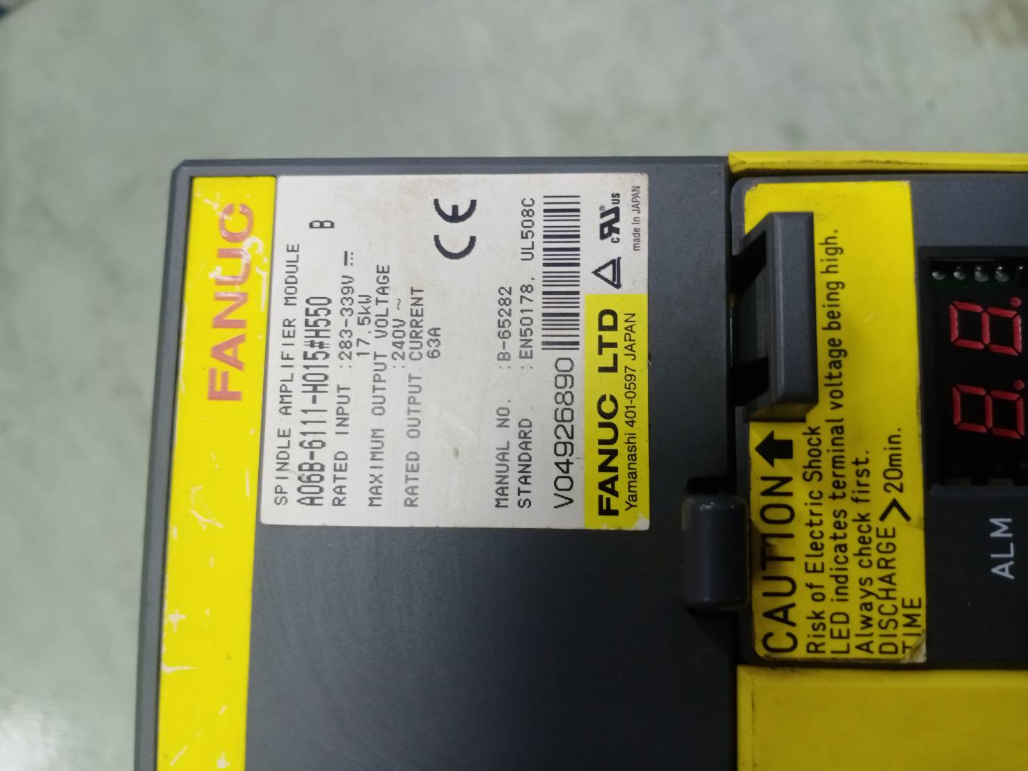 FANUC A06B-6111-H015#H550 SPINDLE SERVO DRIVE