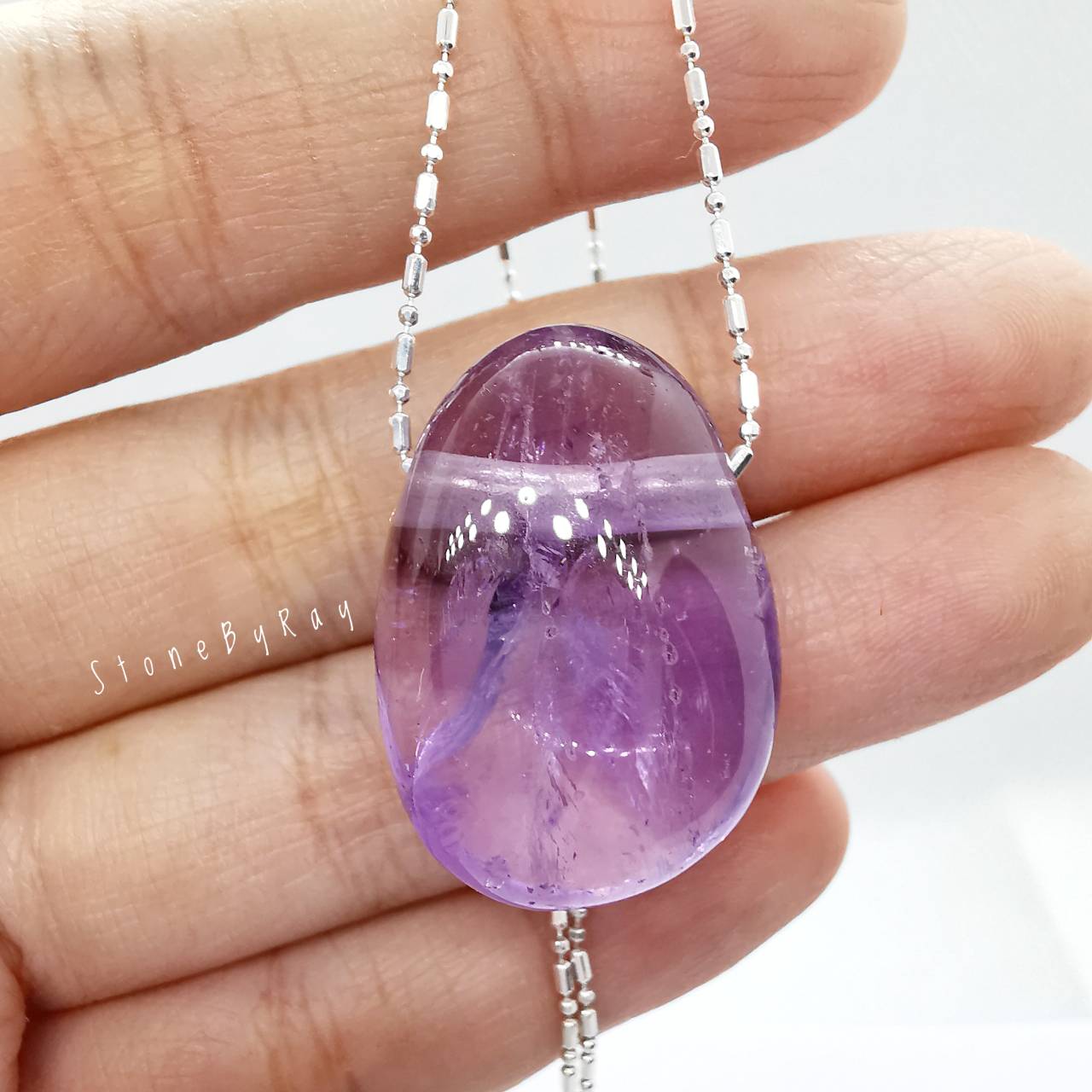 สร้อยคอเงินจี้หินอเมทิสต์ Amethyst