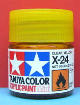81524 acrylic mini x-24 clear yellow