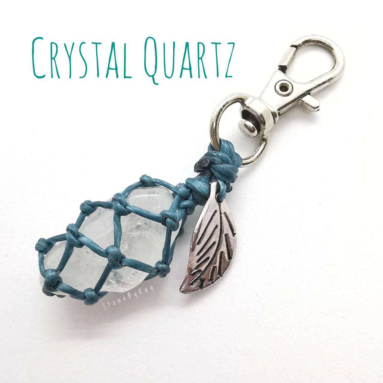 พวงกุญแจเชือกถักหินคริสตัลควอตซ์ Crystal Quartz