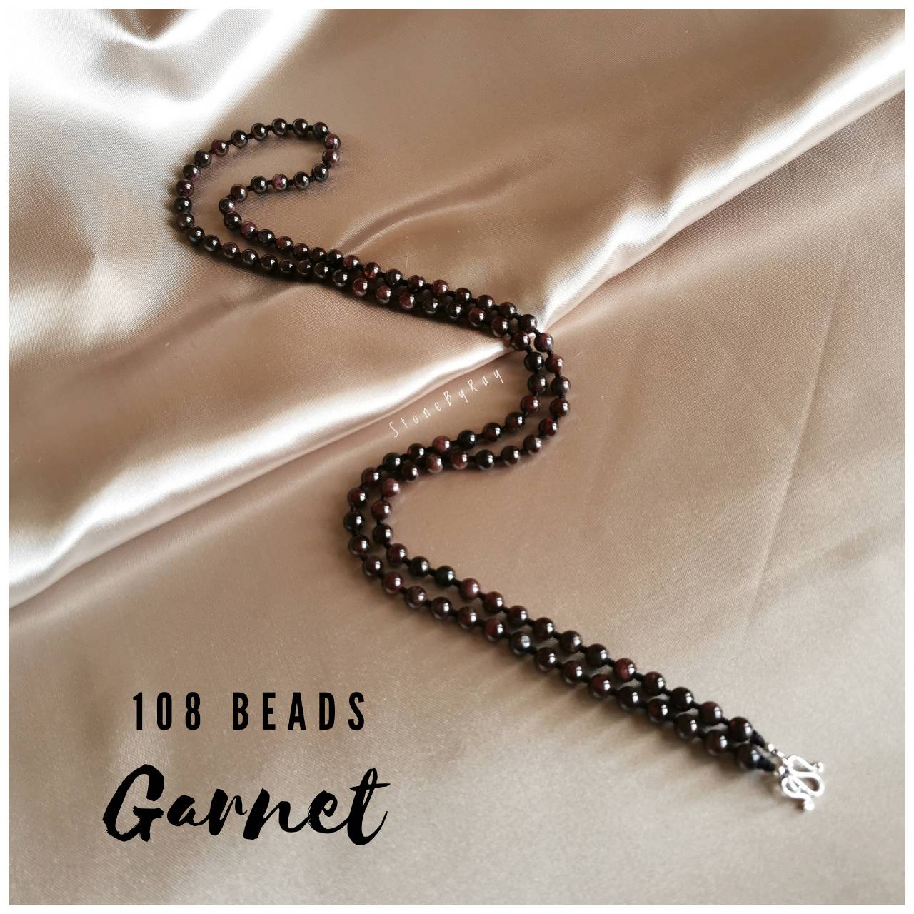 สร้อยคอประคำ108เม็ดหินโกเมน