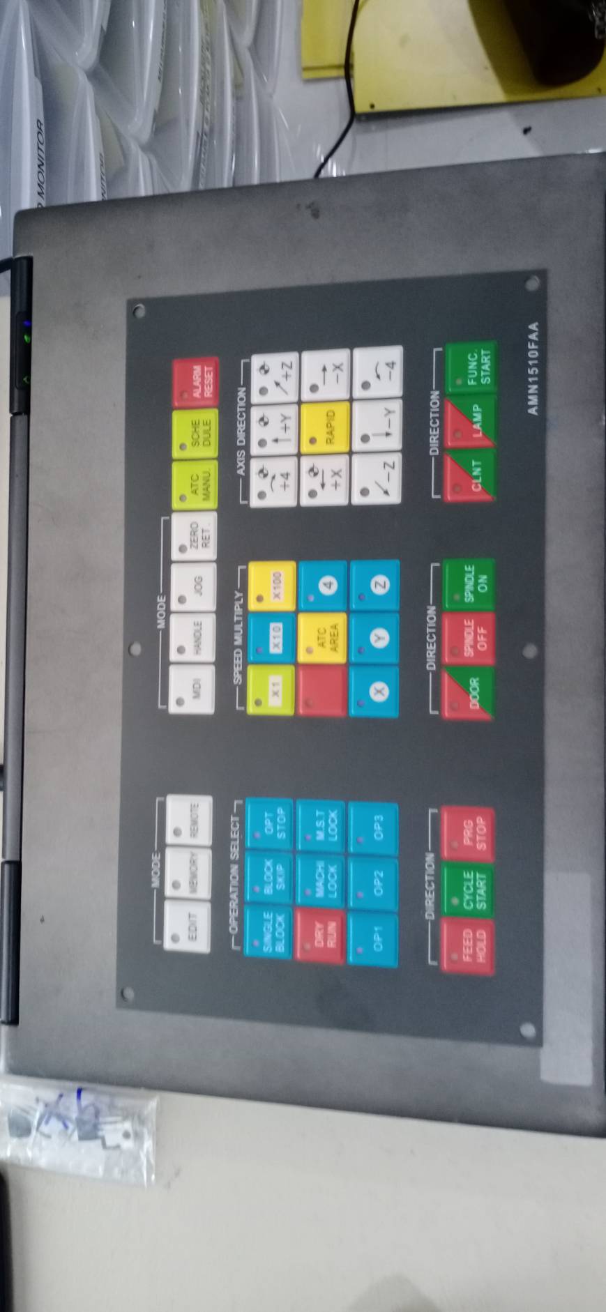 AMN1510FAA ENSHU OPERTION PANEL KEY SHEET ปุ่มกด CNC ENSHU