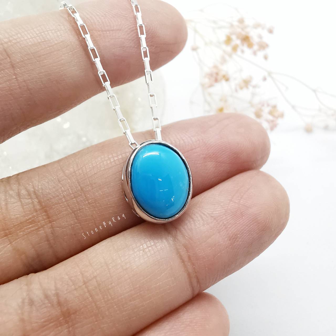 สร้อยคอเงินจี้หินเทอร์ควอยส์ Turquoise