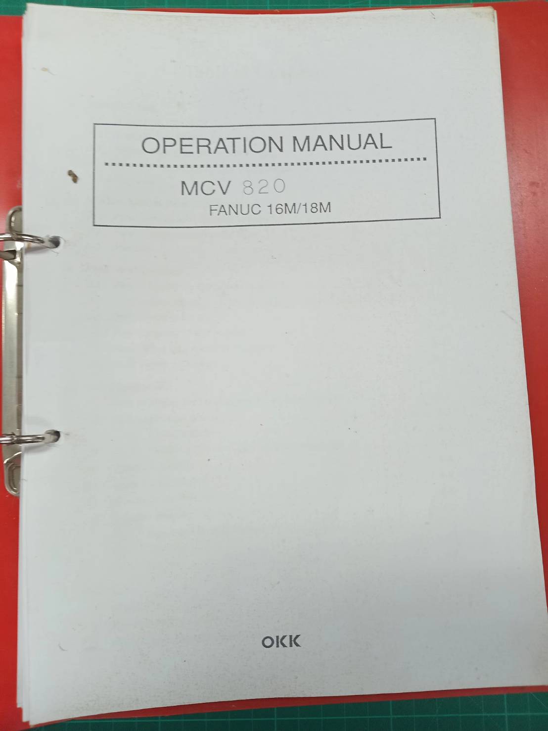 OKK MCV-820 FANUC 16M/18M WIRING DIAGRAM