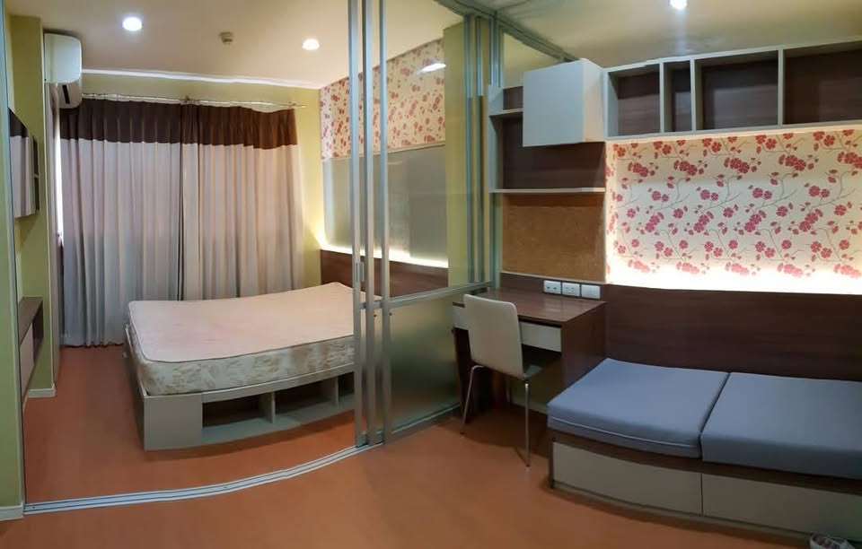 Low Rise โซนพื้นที่ ถนนเสรีไทย ขายห้องแบบ 1ห้องนอน 1ห้องน้ำ คอนโด Lumpini Condo Town Nida-Sereethai 2 (ลุมพินี คอนโดทาวน์ นิด้า เสรีไทย 2) ขนาดห้อง 23 ตรม. ชั้น 7 ตึก A