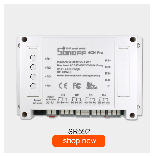 ITEAD Sonoff 4CH Pro สวิตซ์ Wi-FI และ RF 4 ช่อง พร้อม 3 โหมดการทำงาน