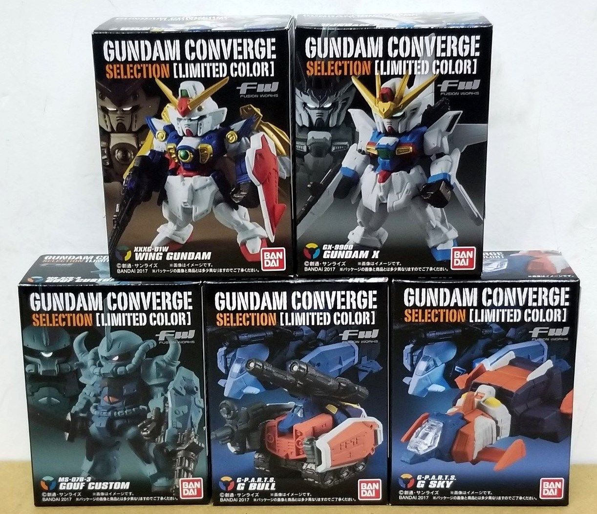 FW GUNDAM CONVERGE SELECTION [LIMITED COLOR] W/O GUM ชุดพิเศษ ครบเซ้ต5แบบ